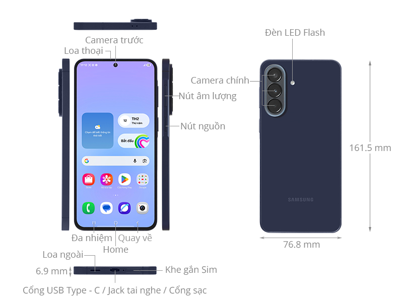 Điện thoại Samsung Galaxy A57 5G 8GB/256GB (  giá theo ngày )