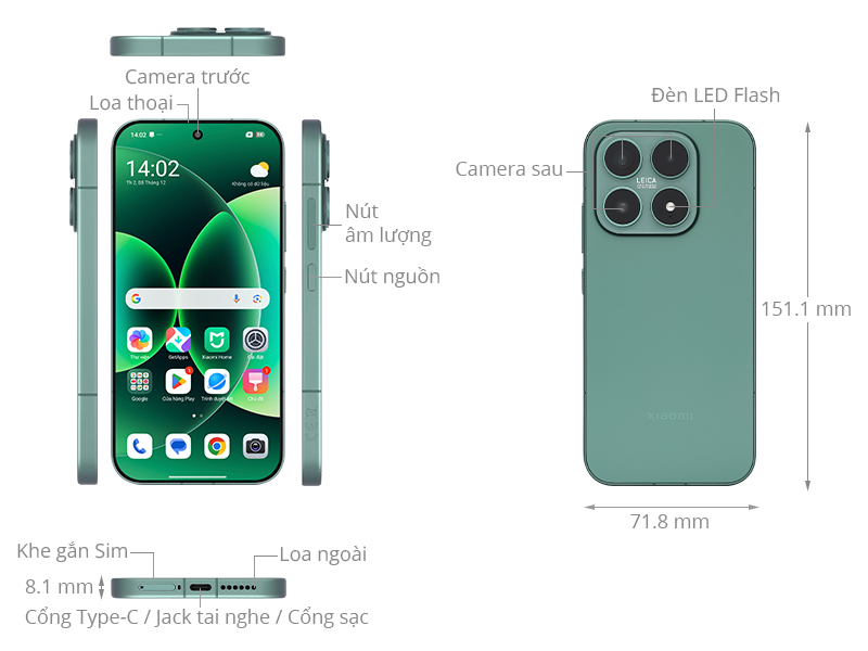 Điện thoại Xiaomi 17 5G 12GB/256GB ( giá theo ngày )